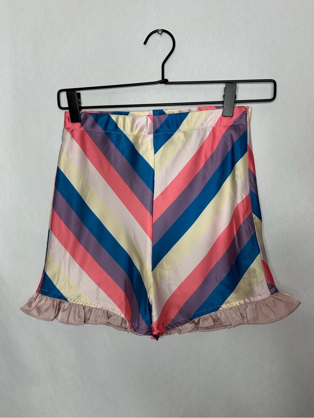 NWT Serpenti Chevron Stripe Ruffle Hem Micro Hot Shorts Pinup Style Retro XSmall - Picture 4 of 13